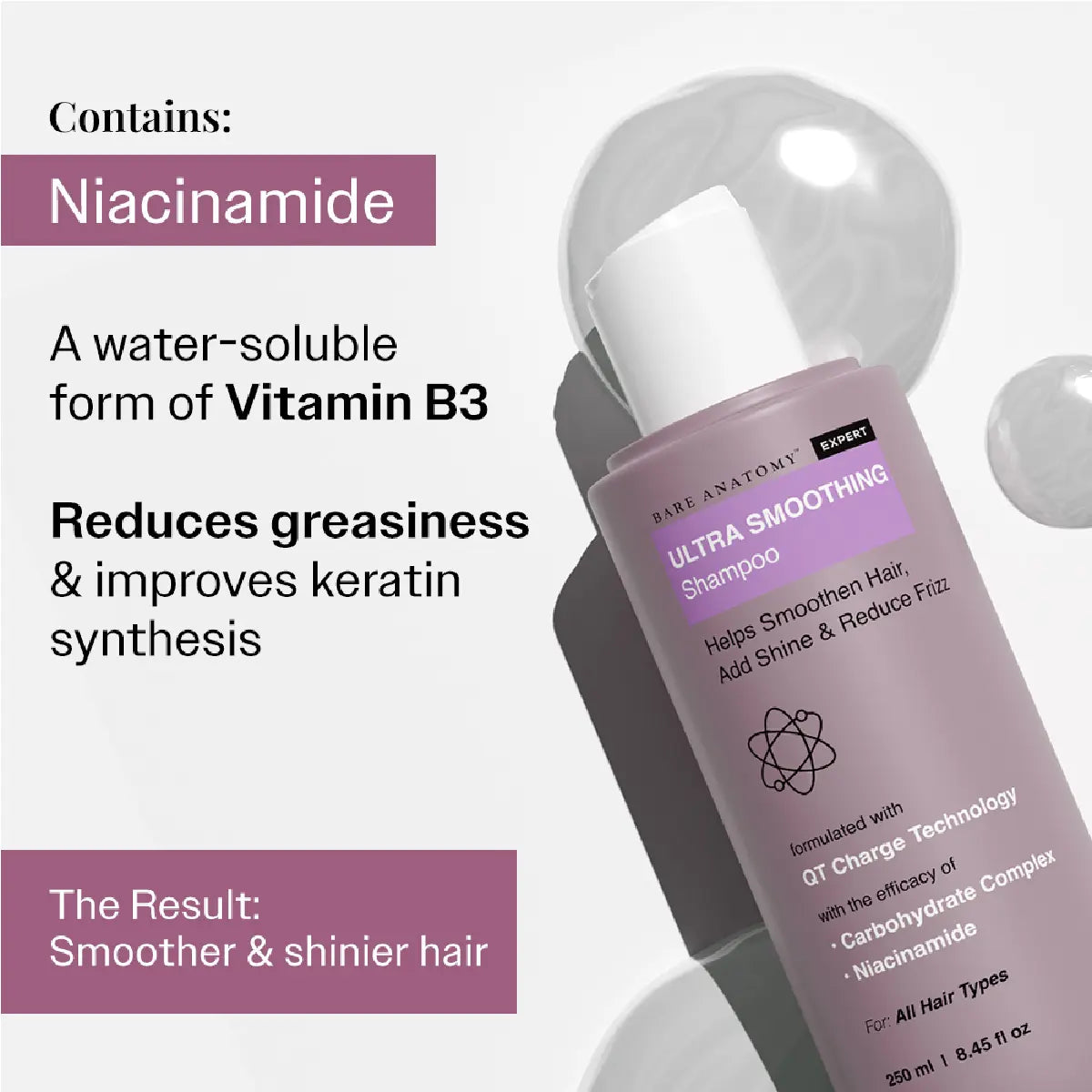 Bare Anatomy Ultra Smoothing Hair Trio – Shampoo, Mask & Serum