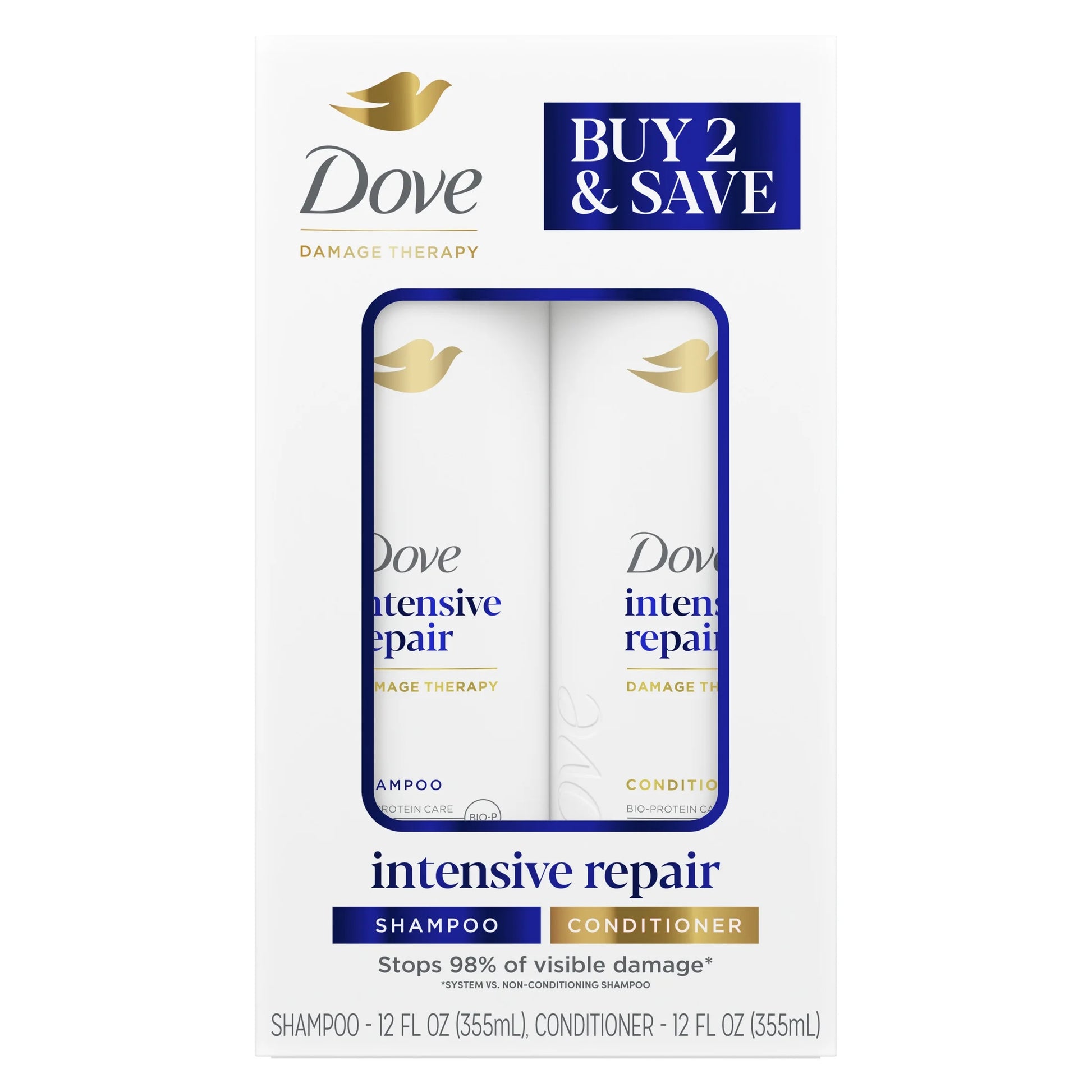 (4 Pack)  Intensive Repair Shampoo & Conditioner Set, 12 Fl Oz 2 Count
