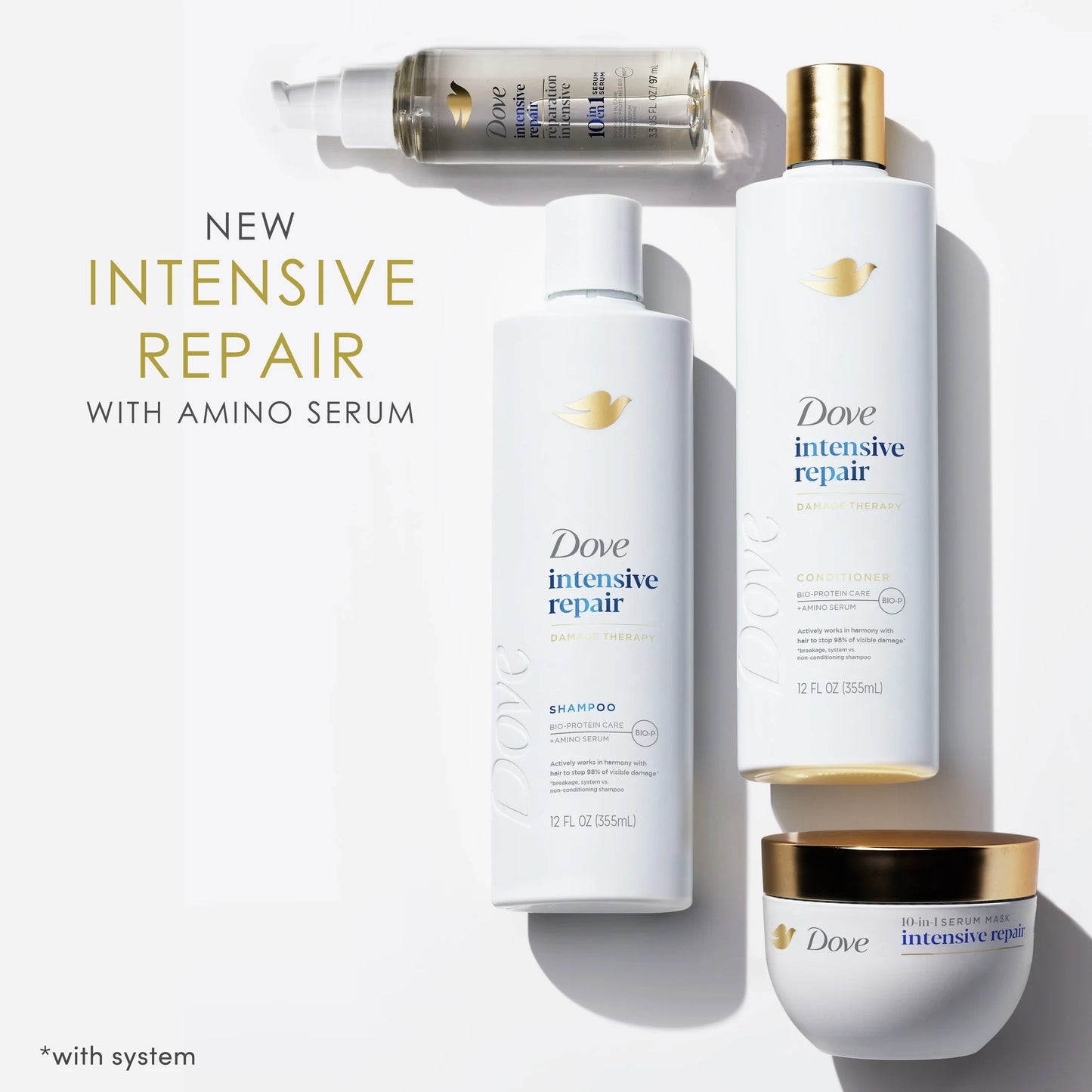(4 Pack)  Intensive Repair Shampoo & Conditioner Set, 12 Fl Oz 2 Count