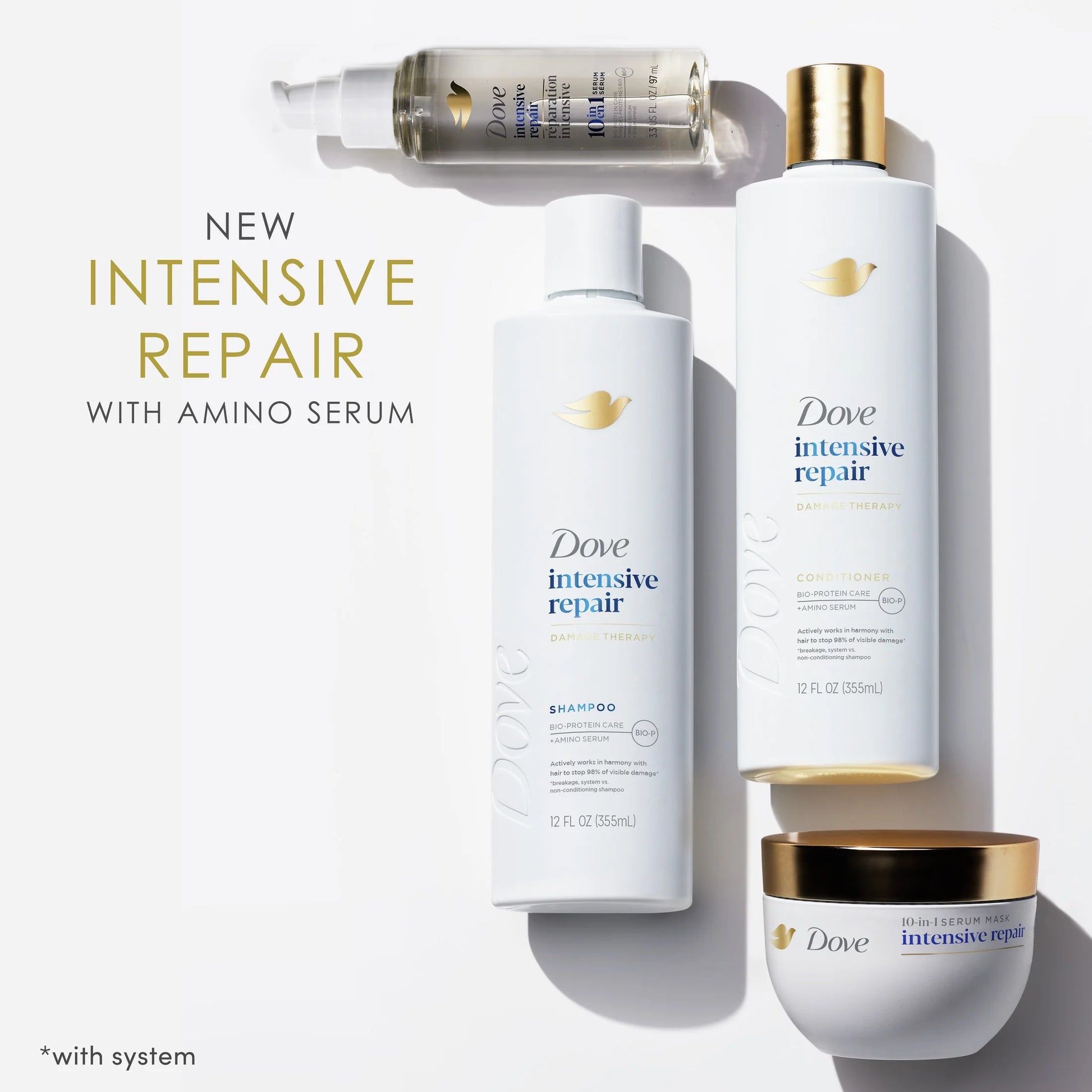 (4 Pack)  Intensive Repair Shampoo & Conditioner Set, 12 Fl Oz 2 Count